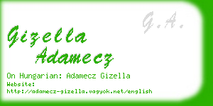 gizella adamecz business card